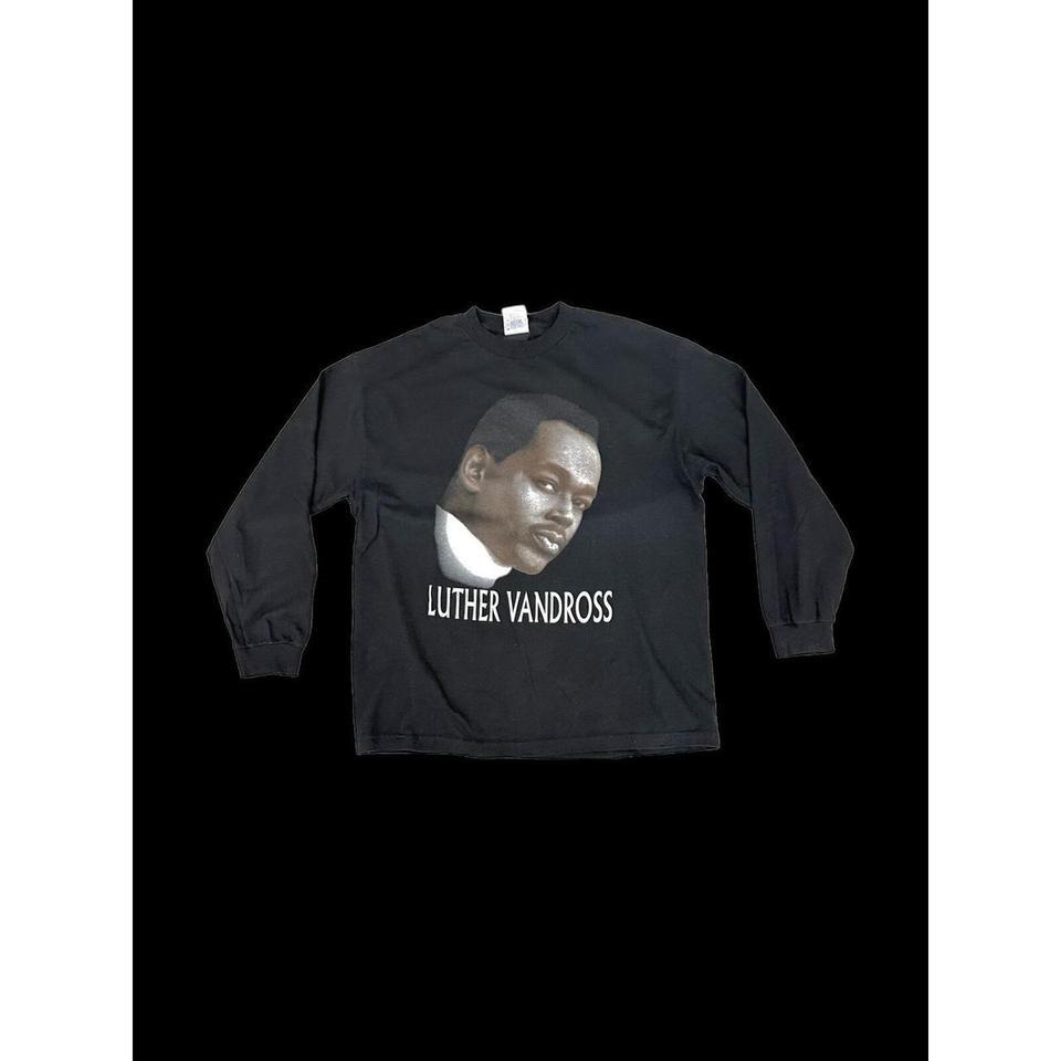 Vintage 1990s Luther Vandross Size Xl Portrait Band/Music R&B Long Sleeve Shirt